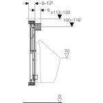 Bastidor Geberit Kombifix para urinario, 109–127 cm, universal, para cabezal pulverizador